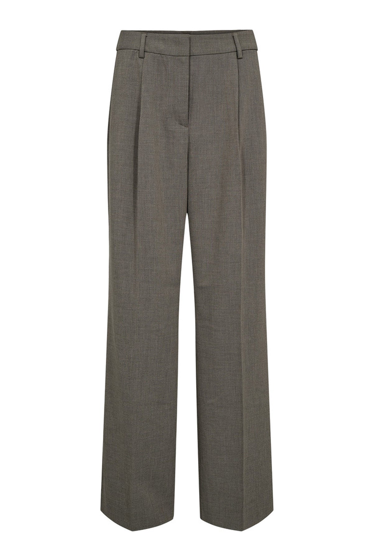 Nicole Pleat Pant Beige Melangé - HL10369
