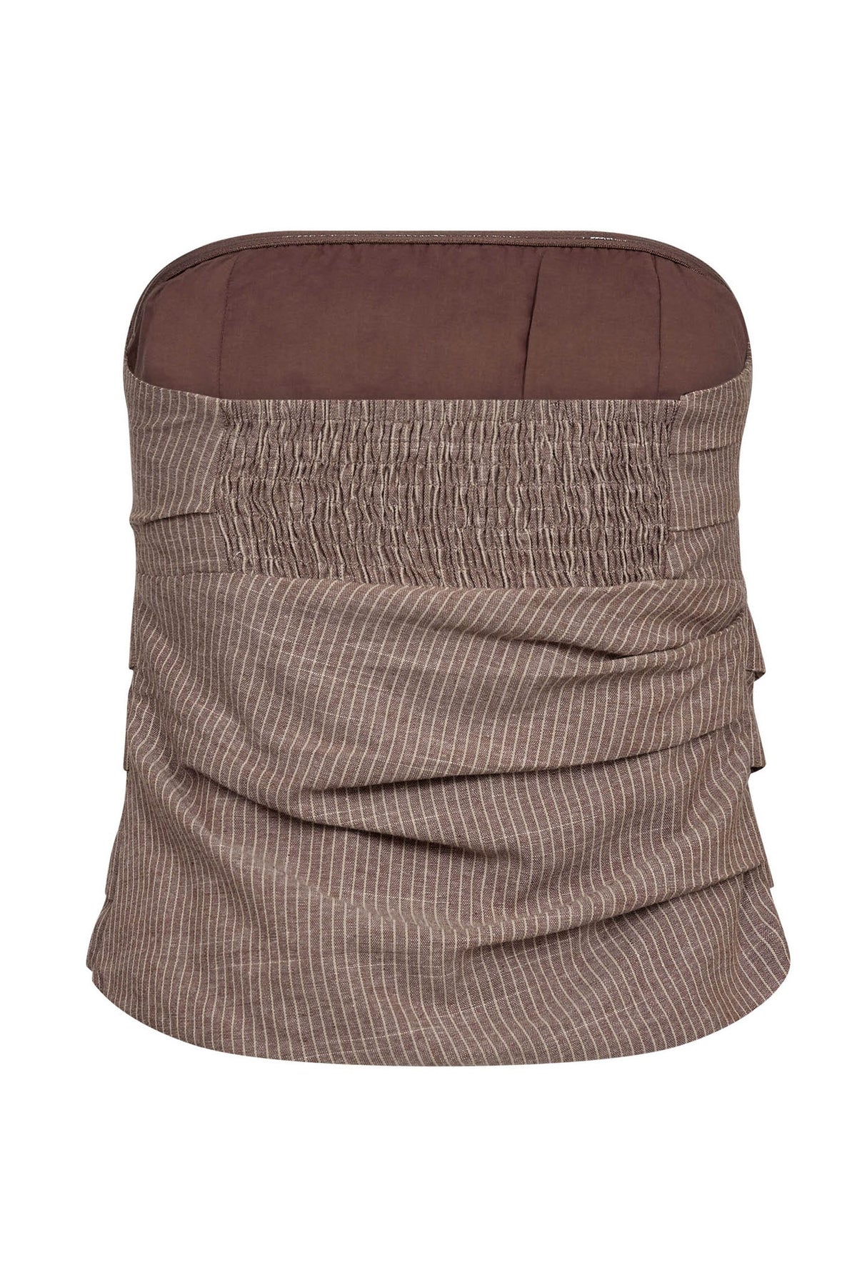 JihoCC Stripe Tube Top 46-Brown - 45135