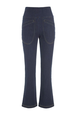 Jinzu-byxor med svaj Dark Jeans Blue - 257-2445-5410