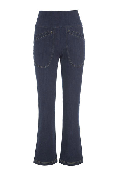 Jinzu-byxor med svaj Dark Jeans Blue - 257-2445-5410 Thumbnail