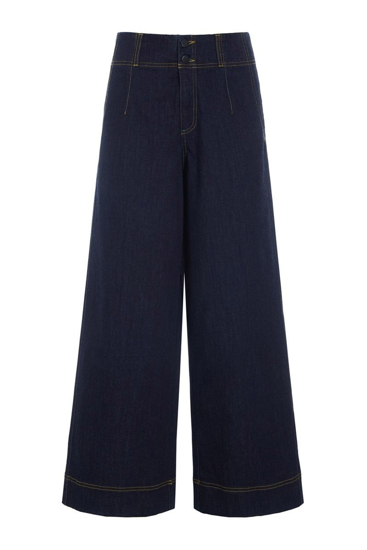 Jinzu vida byxor mörk denim - 261-2445-5607