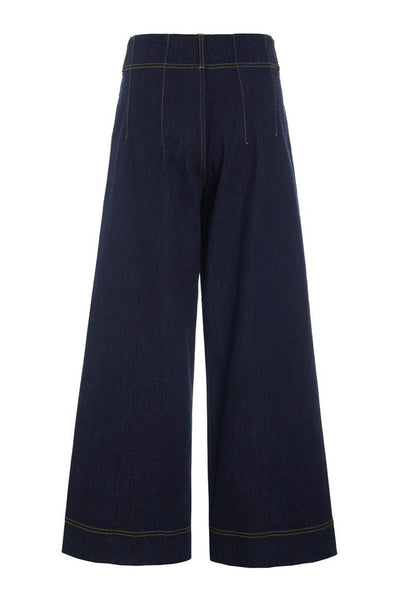 Jinzu vida byxor mörk denim - 261-2445-5607 Thumbnail