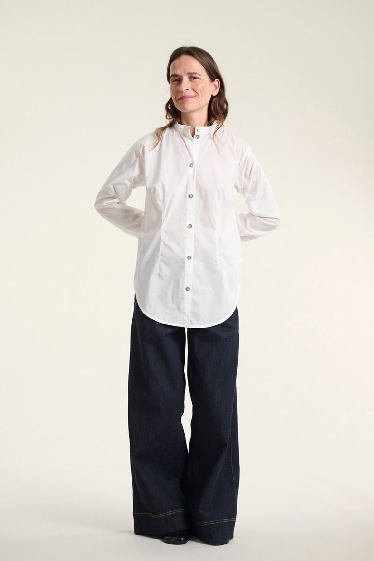 Jinzu vida byxor mörk denim - 261-2445-5607