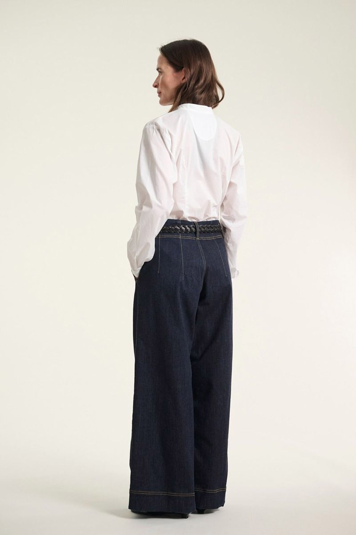 Jinzu vida byxor mörk denim - 261-2445-5607