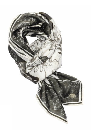 Joly, scarf i tryckt siden 81010-OffW/Olive - 60803/4039