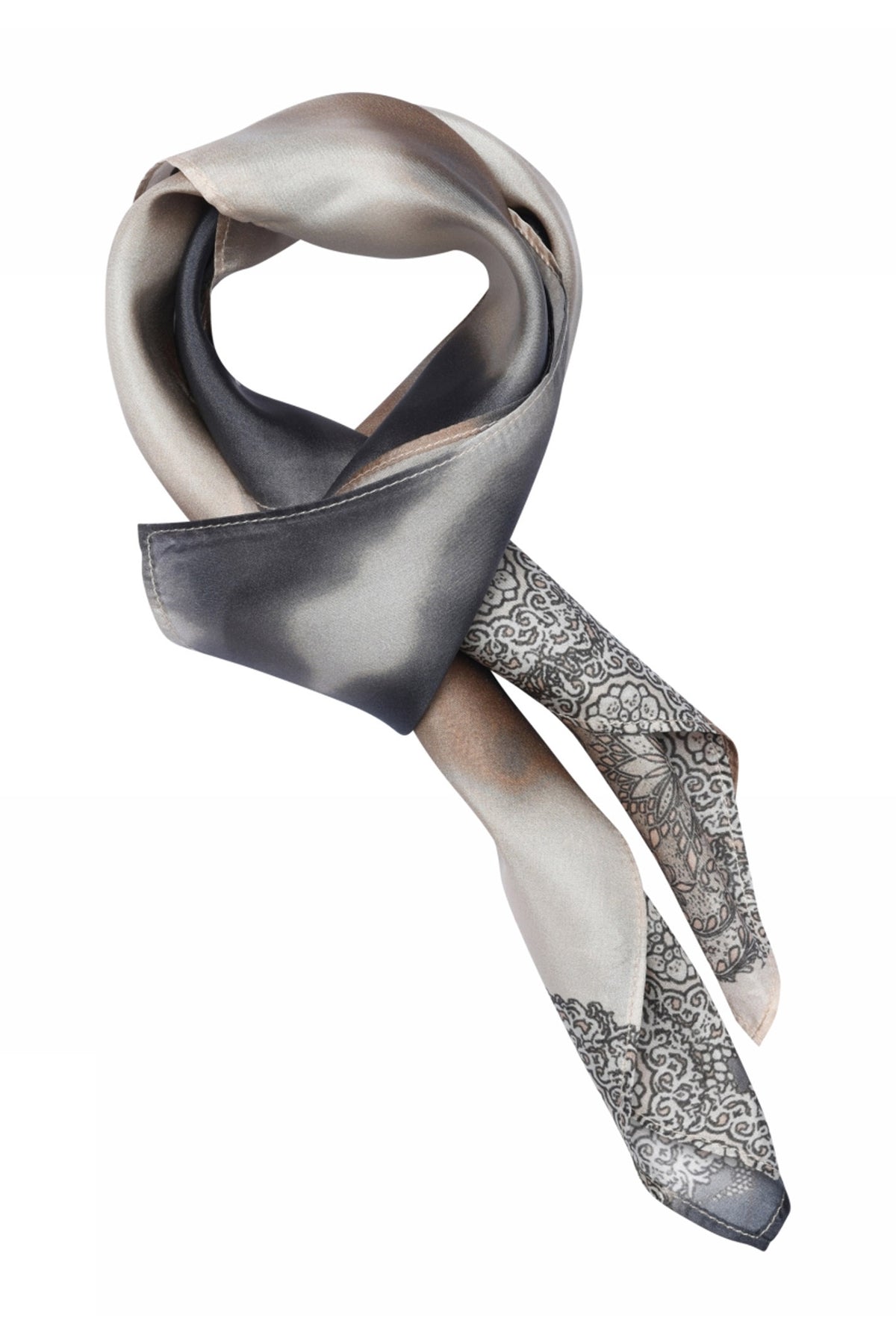 Joly, tryckt sidenscarf 82020-Beige/Sand - 60803/4039