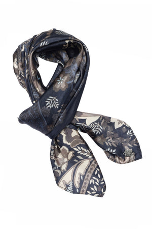 Joly, tryckt sidenscarf 84978-Midtnight - 59805/4039