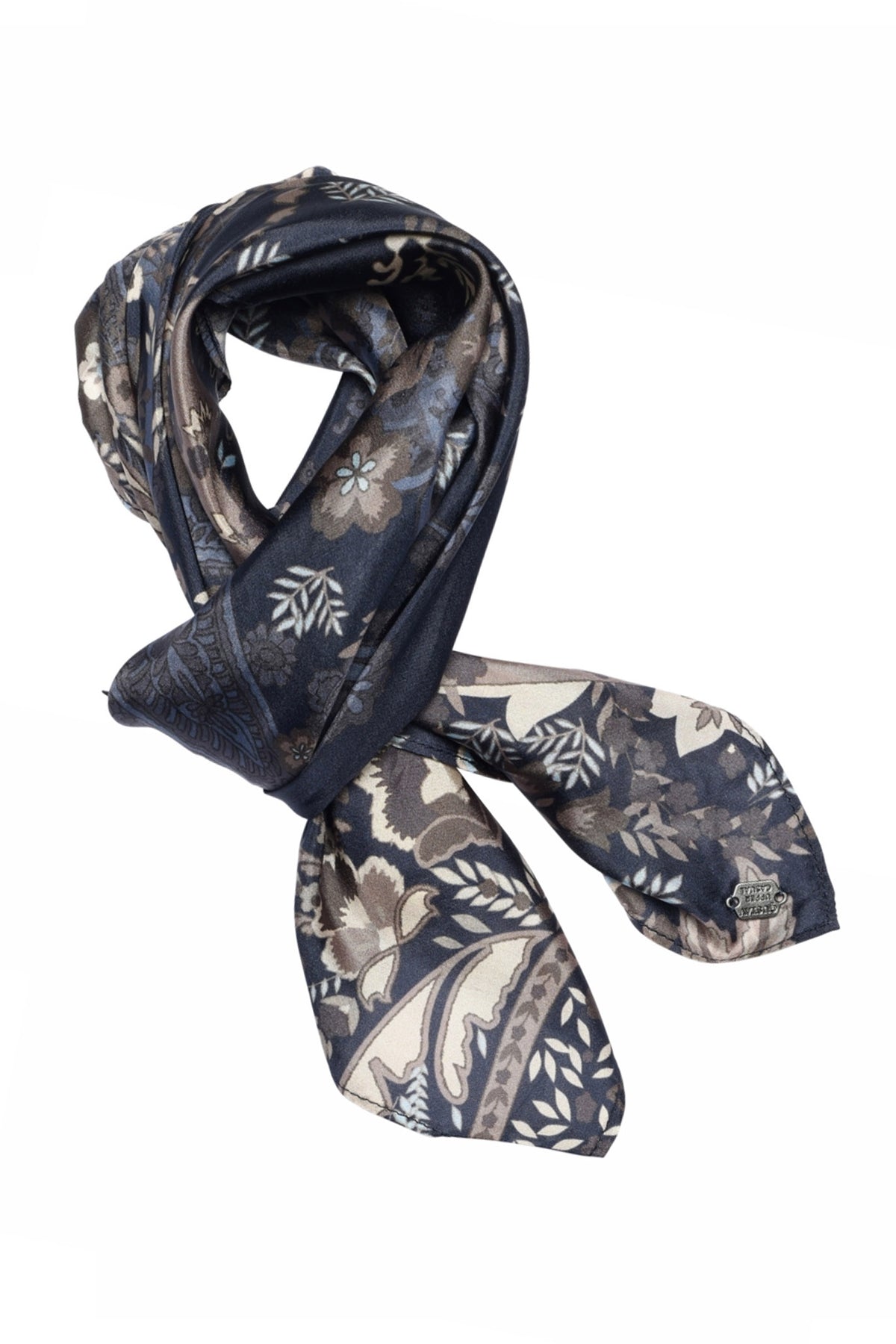 Joly, tryckt sidenscarf 84978-Midtnight - 59805/4039