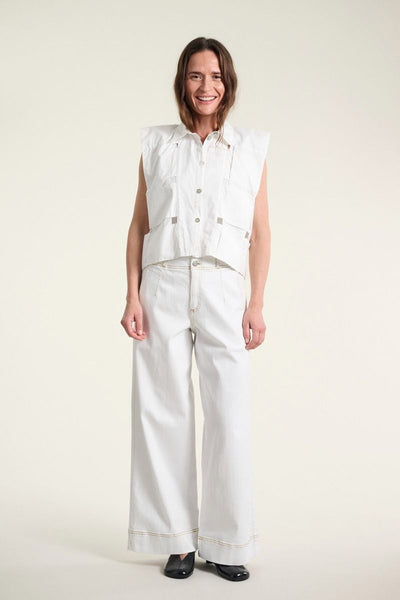 Kami cotton kort skjorta White - 262-2429-5716 Thumbnail