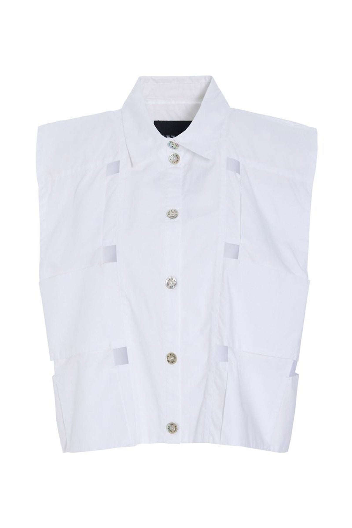 Kami cotton kort skjorta White - 262-2429-5716