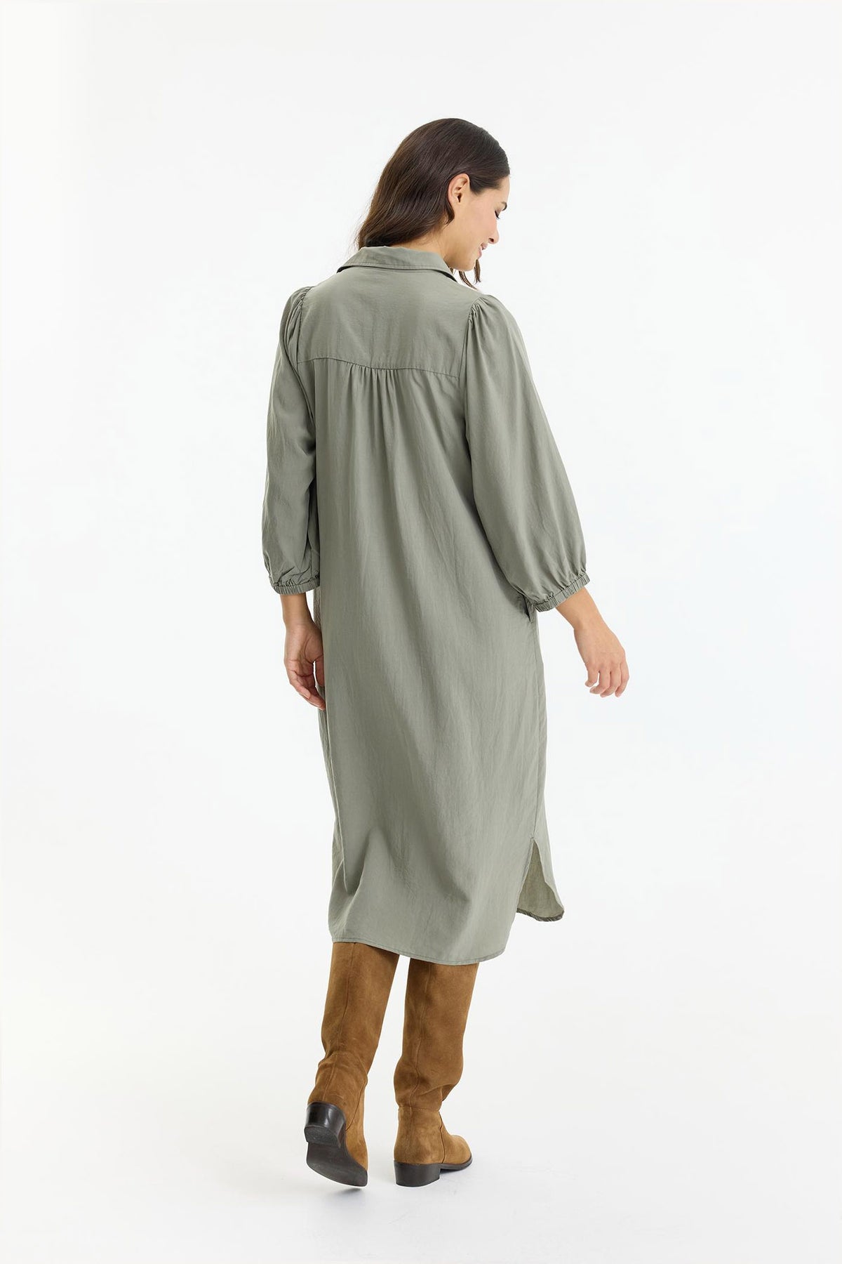 Karla Klänning DUSTY GREEN - 16947