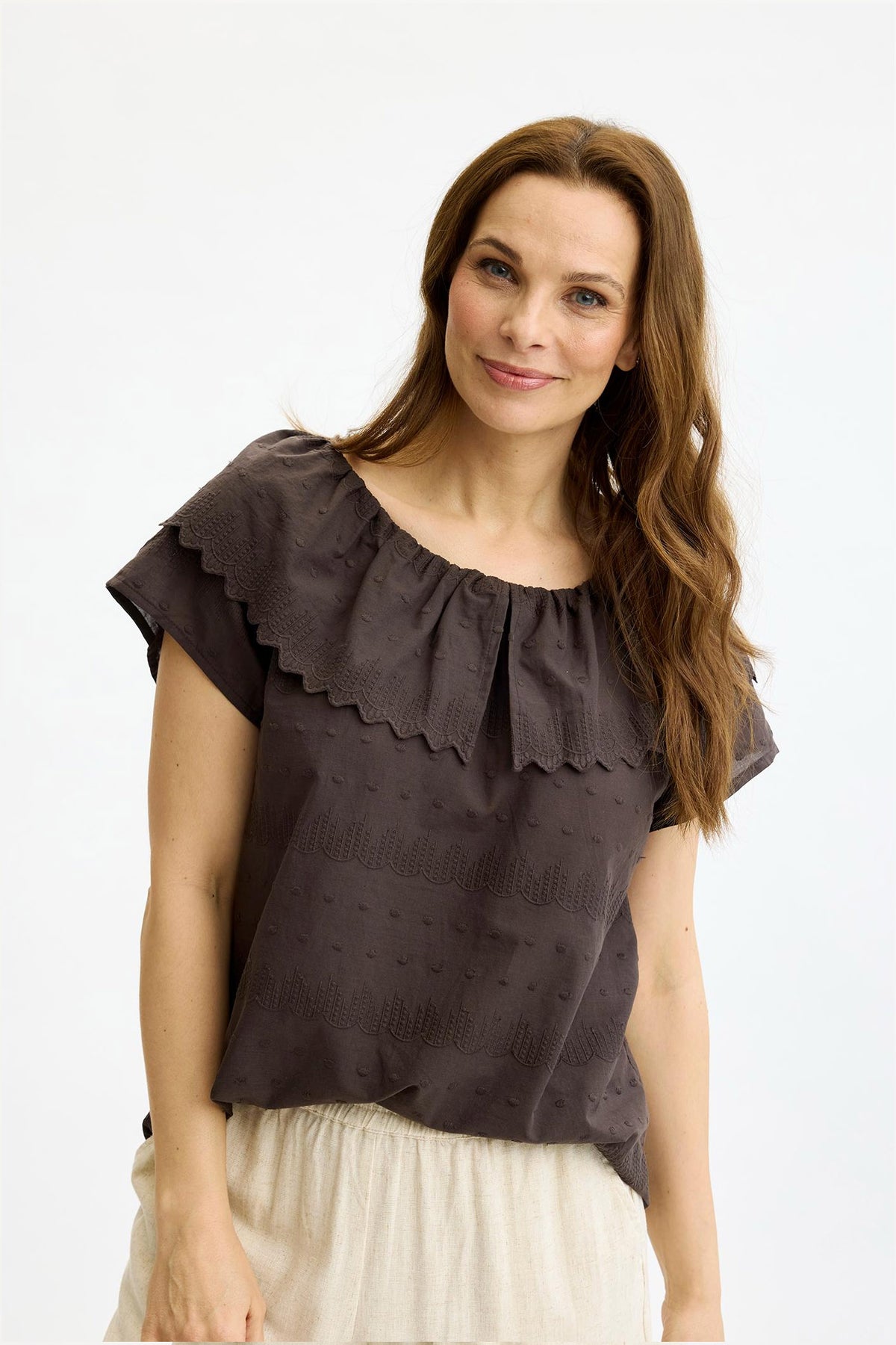 Katalina blus Brun - 17097