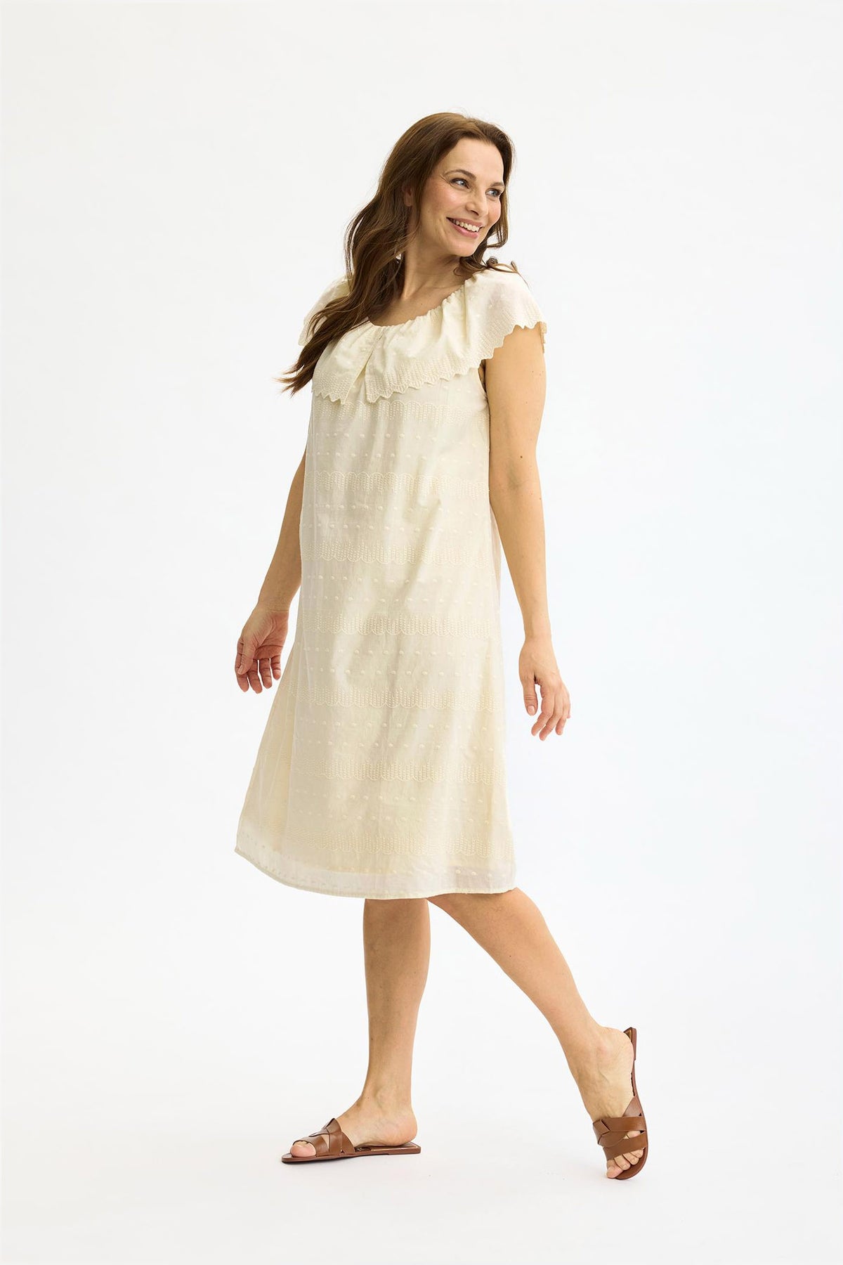 Katalina klänning CREAM - 17098