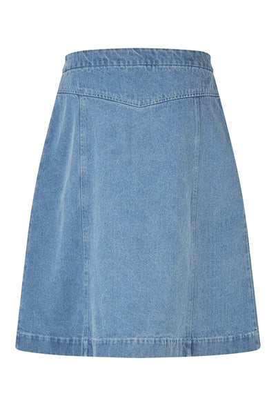 Kayll Kort Kjol Tvättad Denim - 26112-2044 Thumbnail