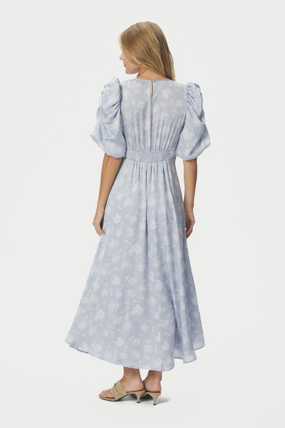 Kikka Faded Flower Dress Light Blue - 167902 Thumbnail