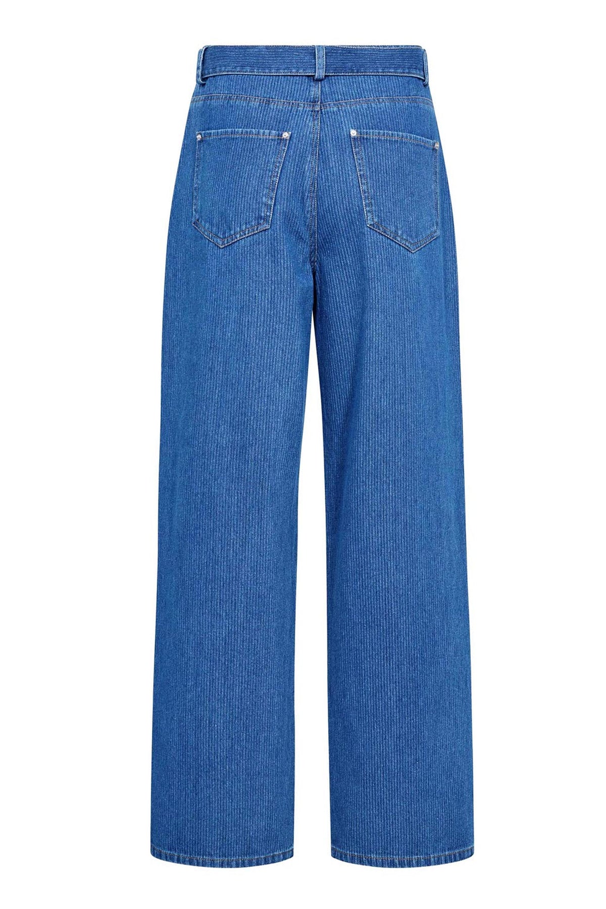 KimmyCC bältesjeans 555-Mörk denim - 41031