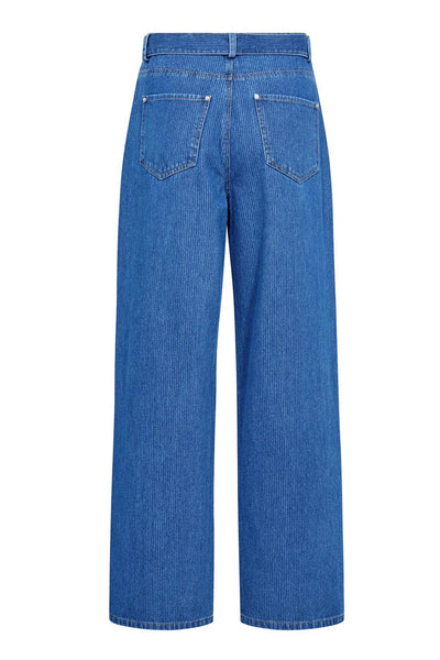 KimmyCC bältesjeans 555-Mörk denim - 41031 Thumbnail