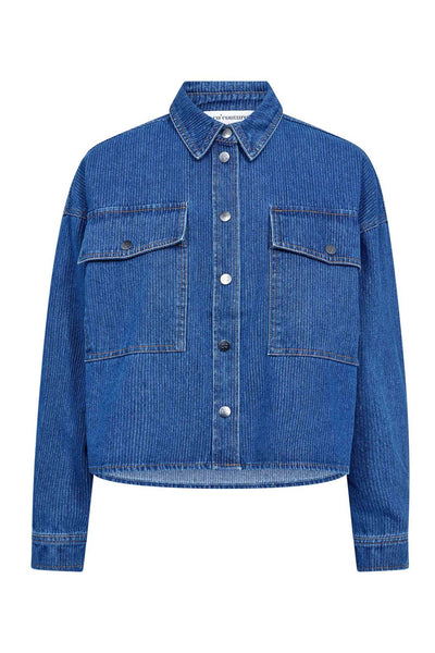 KimmyCC Denimskjorta 555-Mörk denim - 45031 Thumbnail
