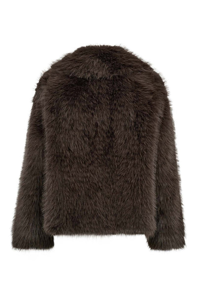 KitaCC Furry Jacket 154-Walnut - 30335 Thumbnail