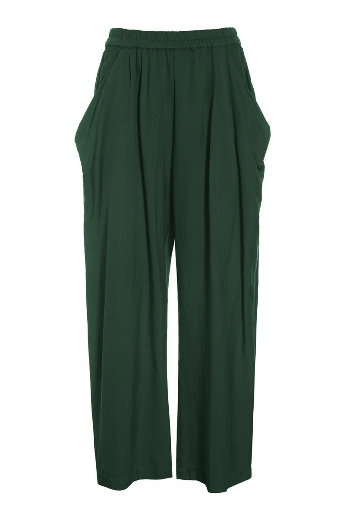 Kumamoto byxor med fickor DEEP GRASS GREEN - 262-2421-5674