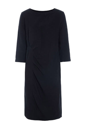 Kumamoto klänning med veck Black - 262-2421-5671