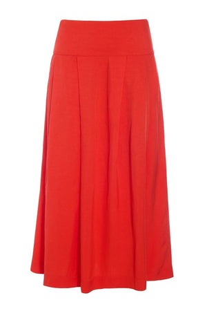 Kumamoto kjol med veck Fiery Red - 262-2421-5673