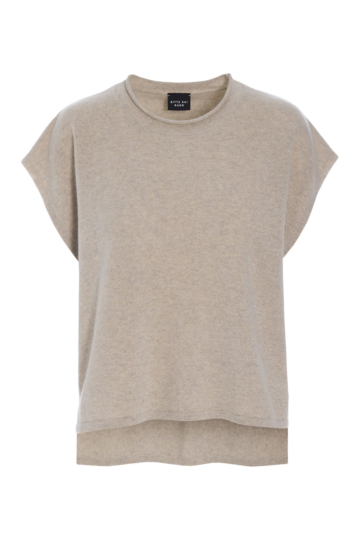 Kumo kashmir Ärmlös blus IVORY MELANGE - 261-1080-5665
