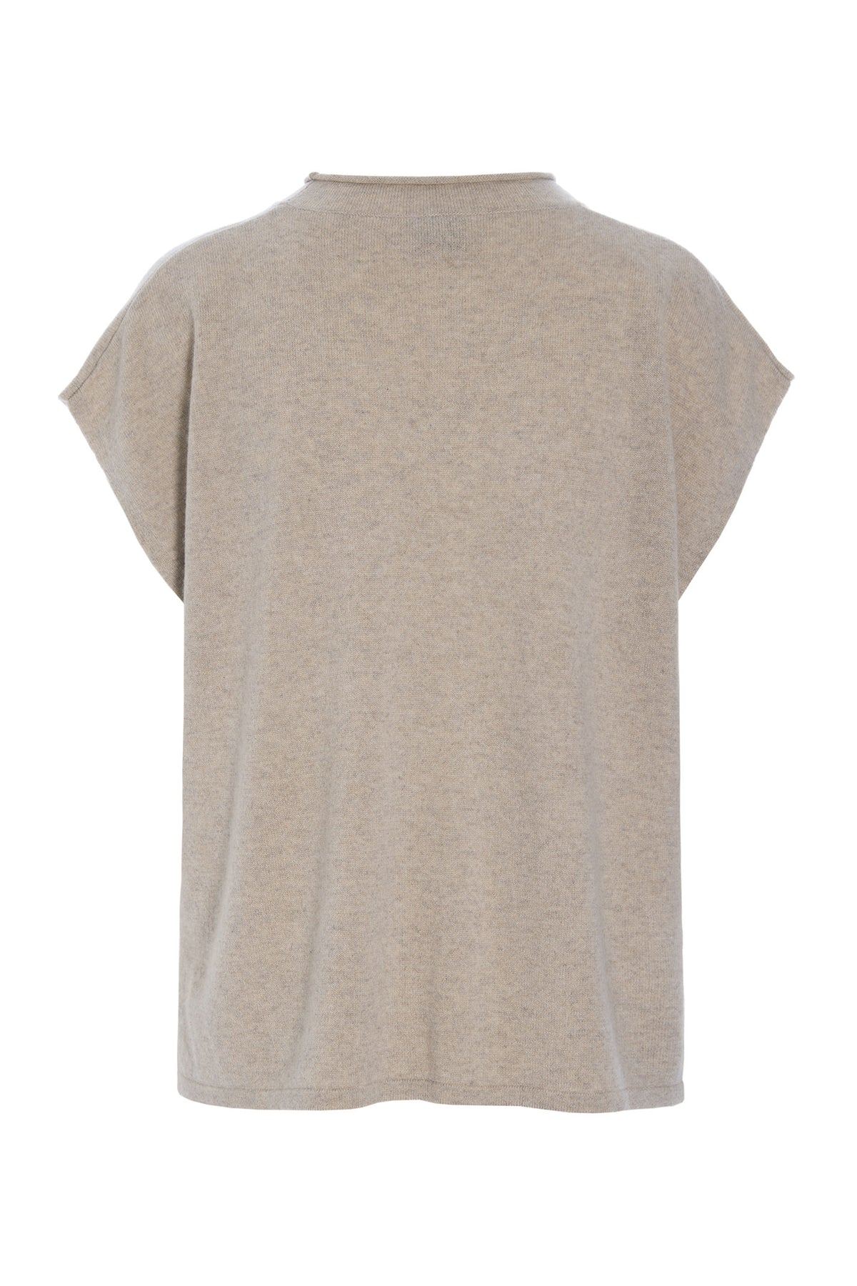 Kumo kashmir Ärmlös blus IVORY MELANGE - 261-1080-5665