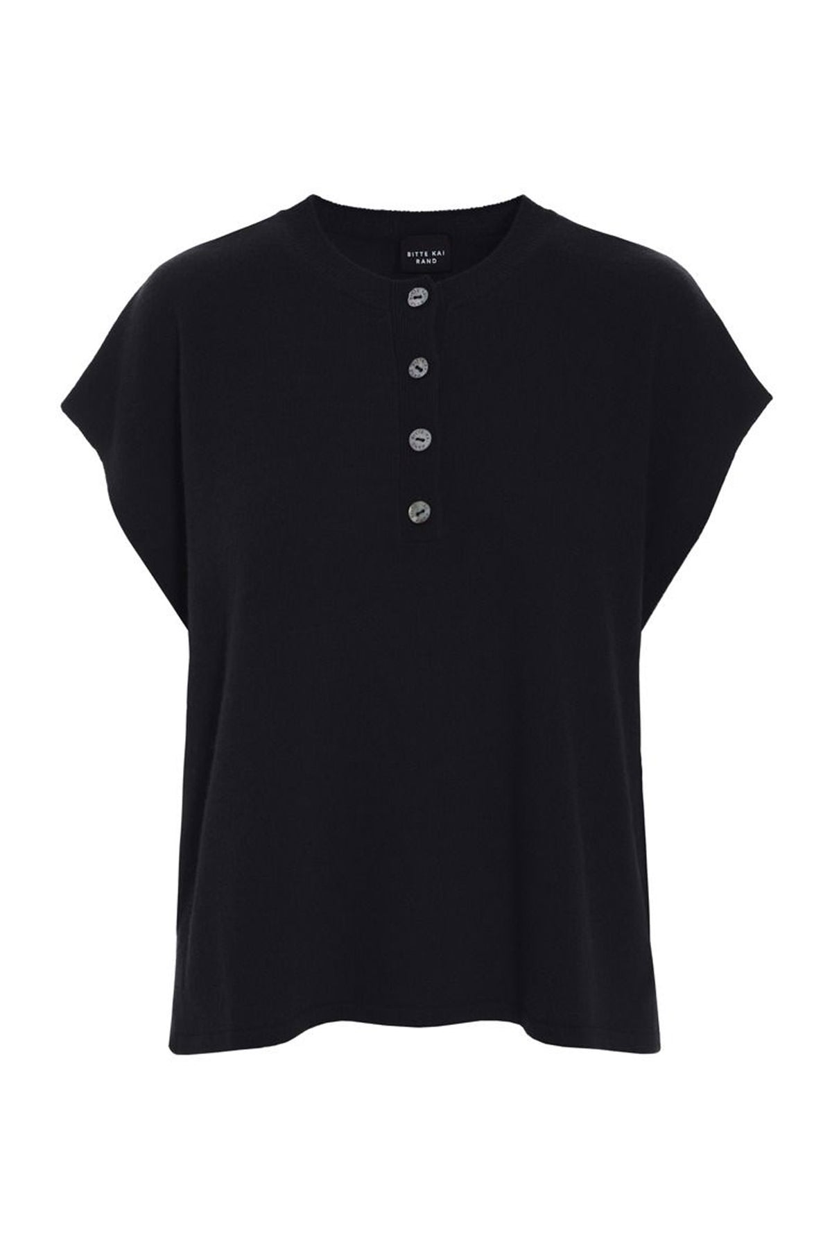 Kumo cashmere-tröja med knappar Black - 266-1080-5884