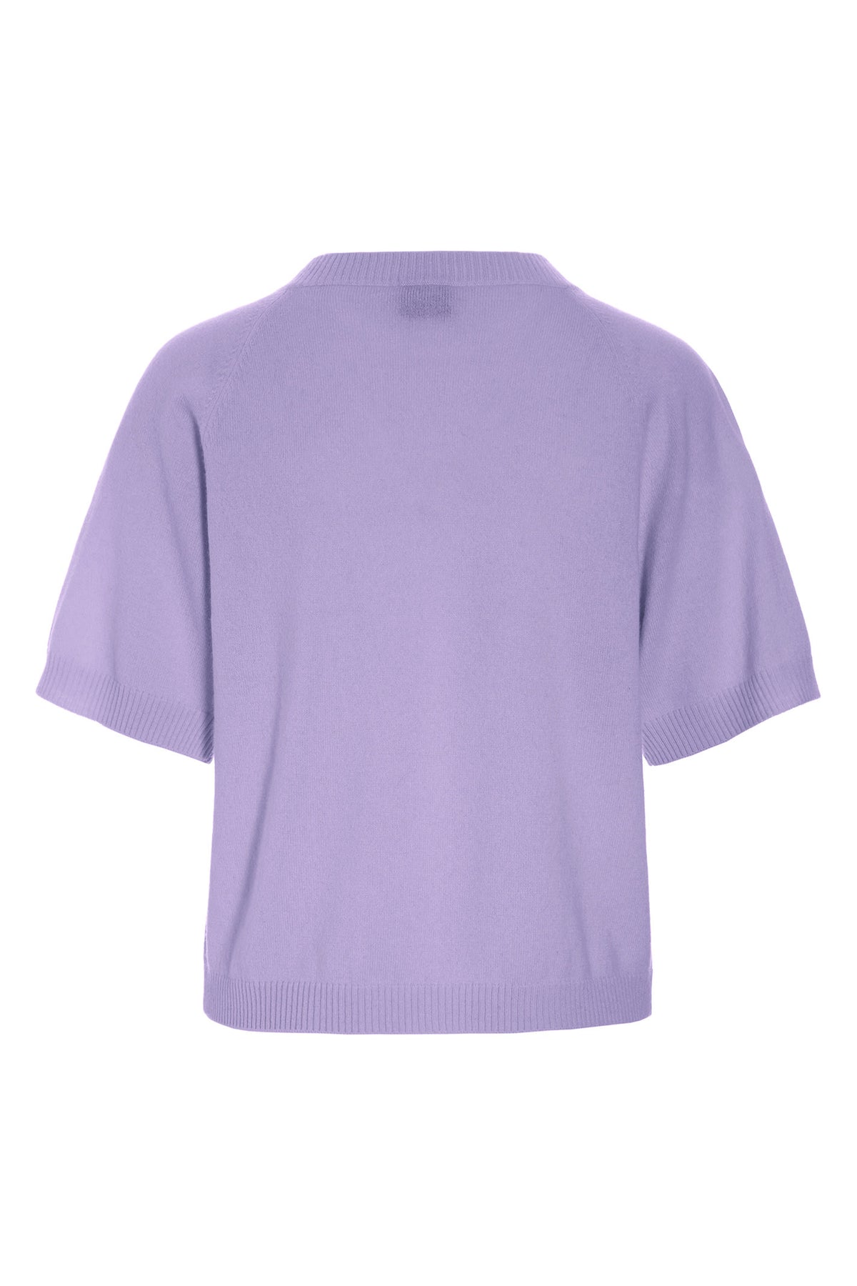 Kumo cashmere kortärmad blus SOFT LAVENDER - 261-1080-5663