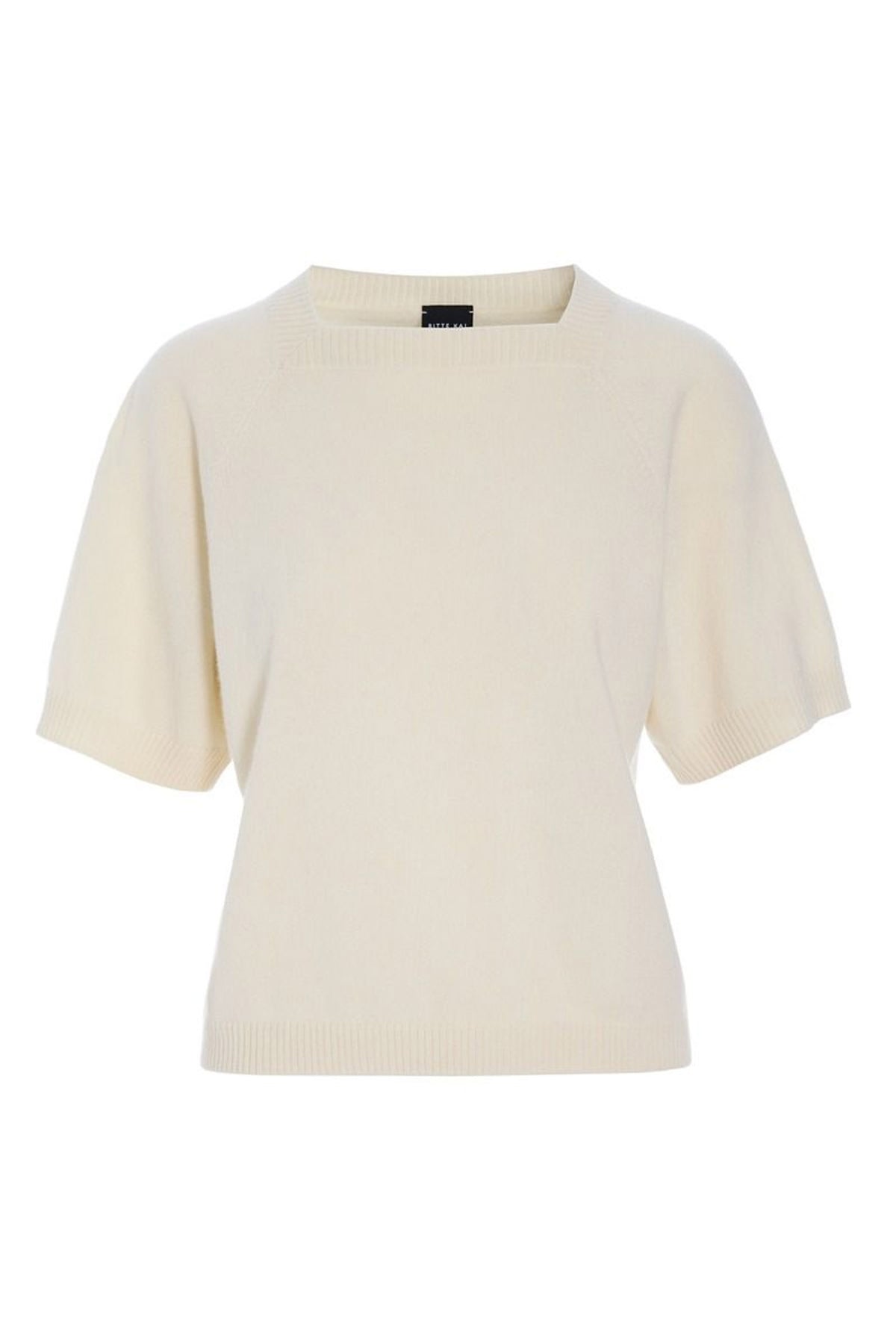 Kumo cashmere kortärmad blus Vanilla - 261-1080-5663
