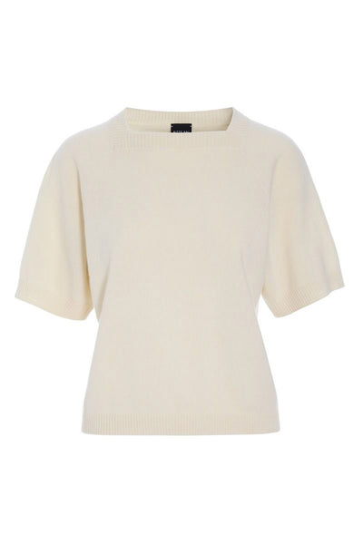 Kumo cashmere kortärmad blus Vanilla - 261-1080-5663 Thumbnail