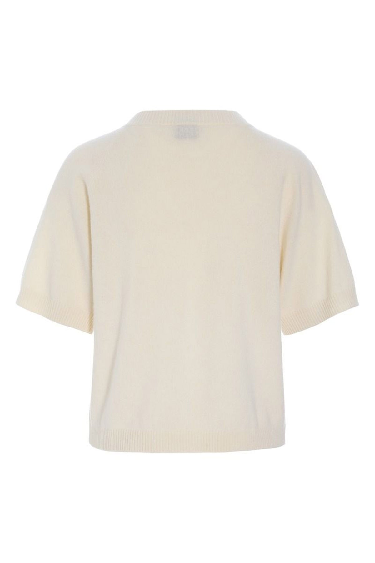 Kumo cashmere kortärmad blus Vanilla - 261-1080-5663