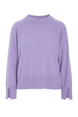 Kumo cashmere raglanblus SOFT LAVENDER - 261-1080-5662