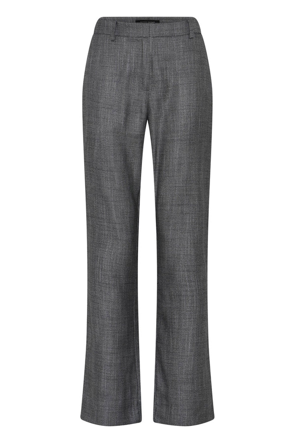 KuraBBVilda byxor Grå fiskbensmönstrad - BBW4737