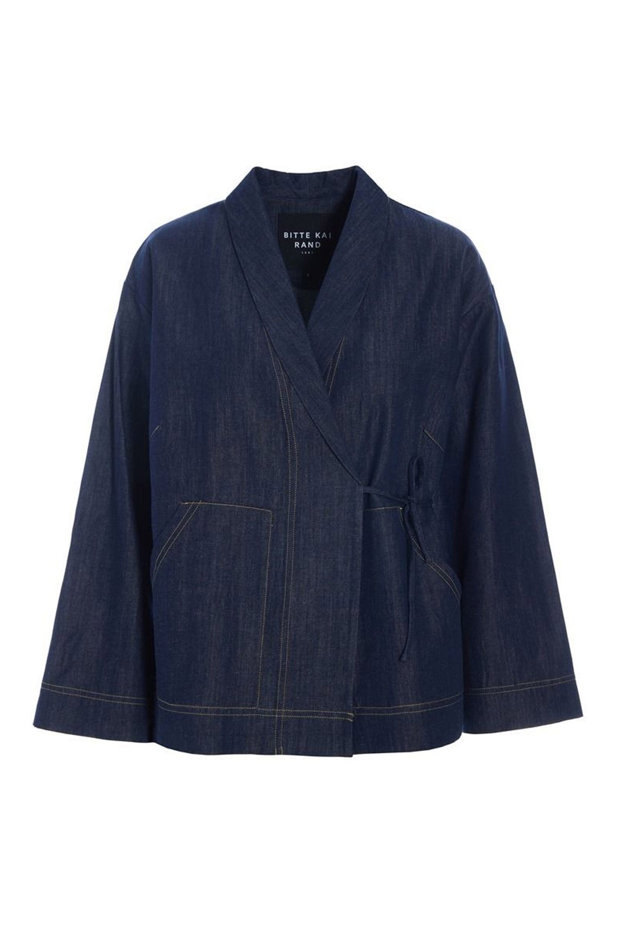 Kurai-jacka med knytband Dark Denim - 262-2468-5699