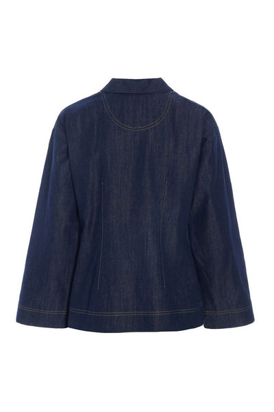 Kurai-jacka med knytband Dark Denim - 262-2468-5699 Thumbnail