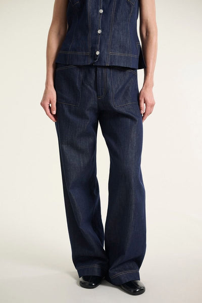 Kurai raka byxor Dark Denim - 262-2468-5701 Thumbnail