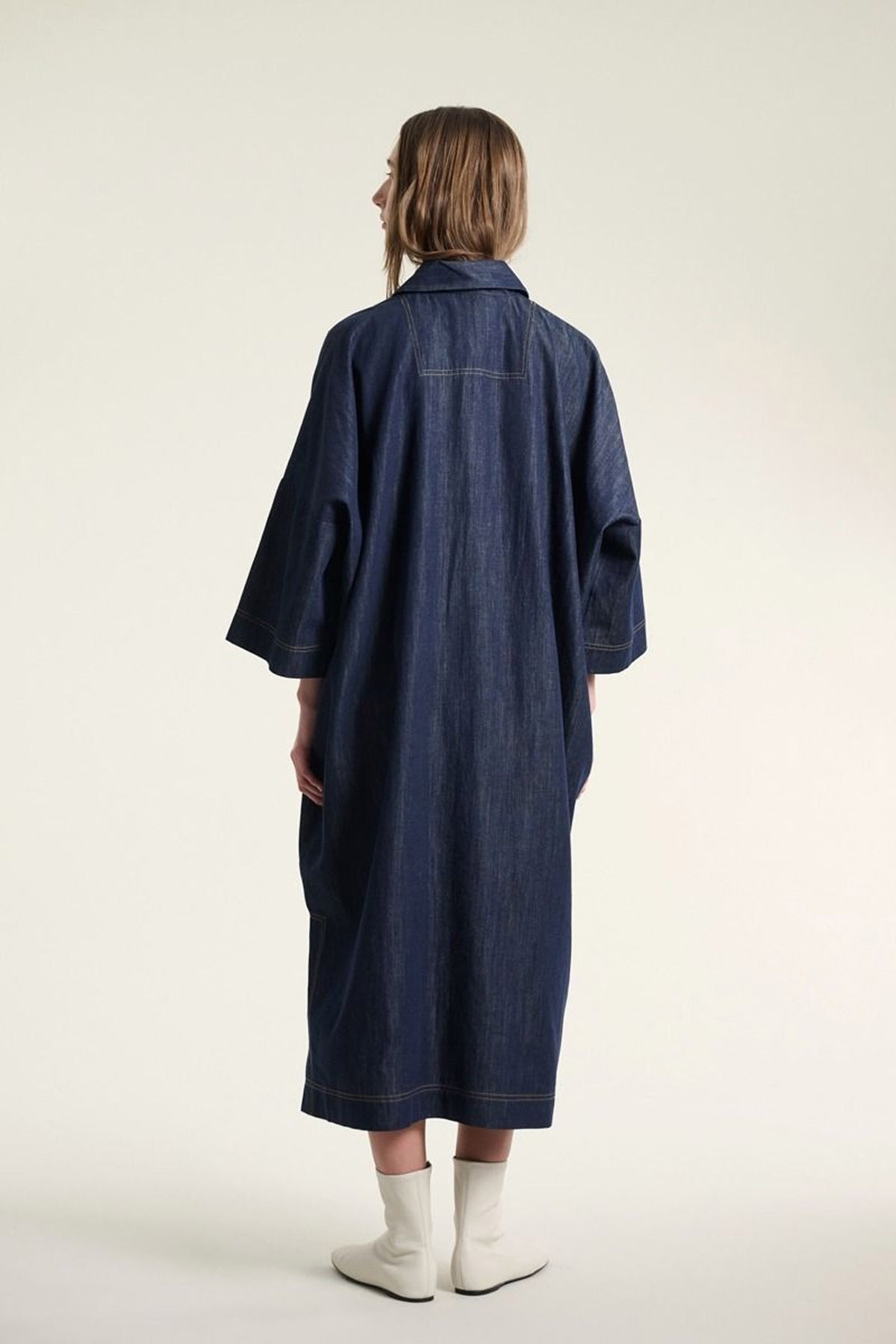 Kurai oversize klänning Dark Denim - 262-2468-5698