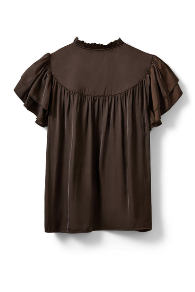 LALILASW FRILL TOP 7162 Intense Brown - S262190 Thumbnail