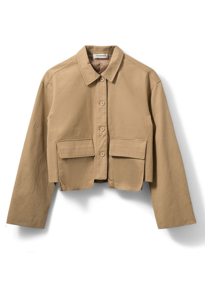 LARKSW KORT SKJORTJACKA 7012 Camel - S261350 Thumbnail