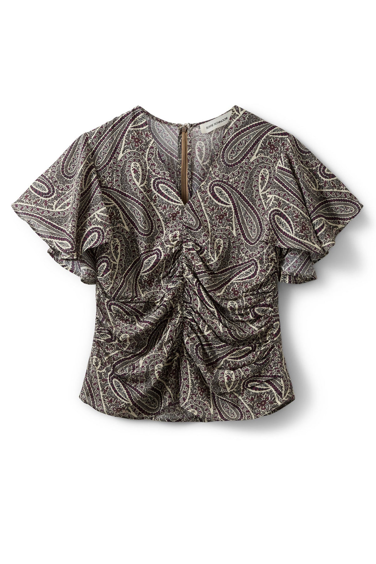 LEELASW MÖNSTRAD BLUS 4170 Bordeaux mix Paisley - S262400