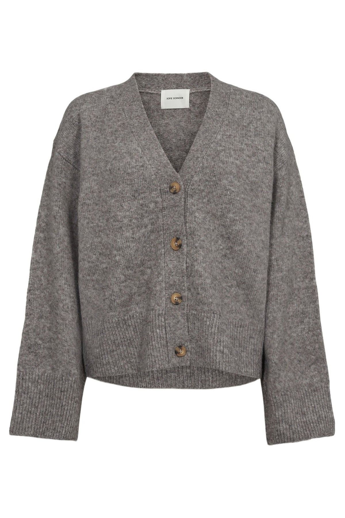 LEVASW CARDIGAN 8000 Grey mel - SNOS420
