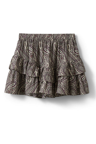 LIVIASW PRINTED SKIRT 4170 Bordeaux mix Paisley - S262401 Thumbnail