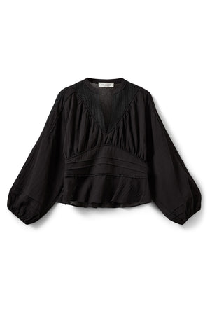 LOUSW LACE DETAIL BLOUSE 1000 Svart - S262225