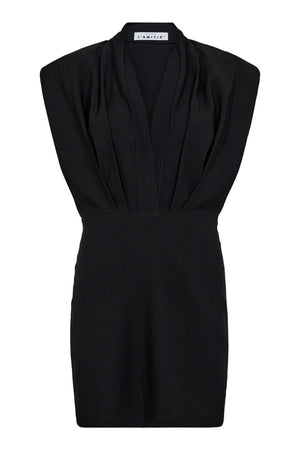 L'egance Crop Drape Dress Svart
