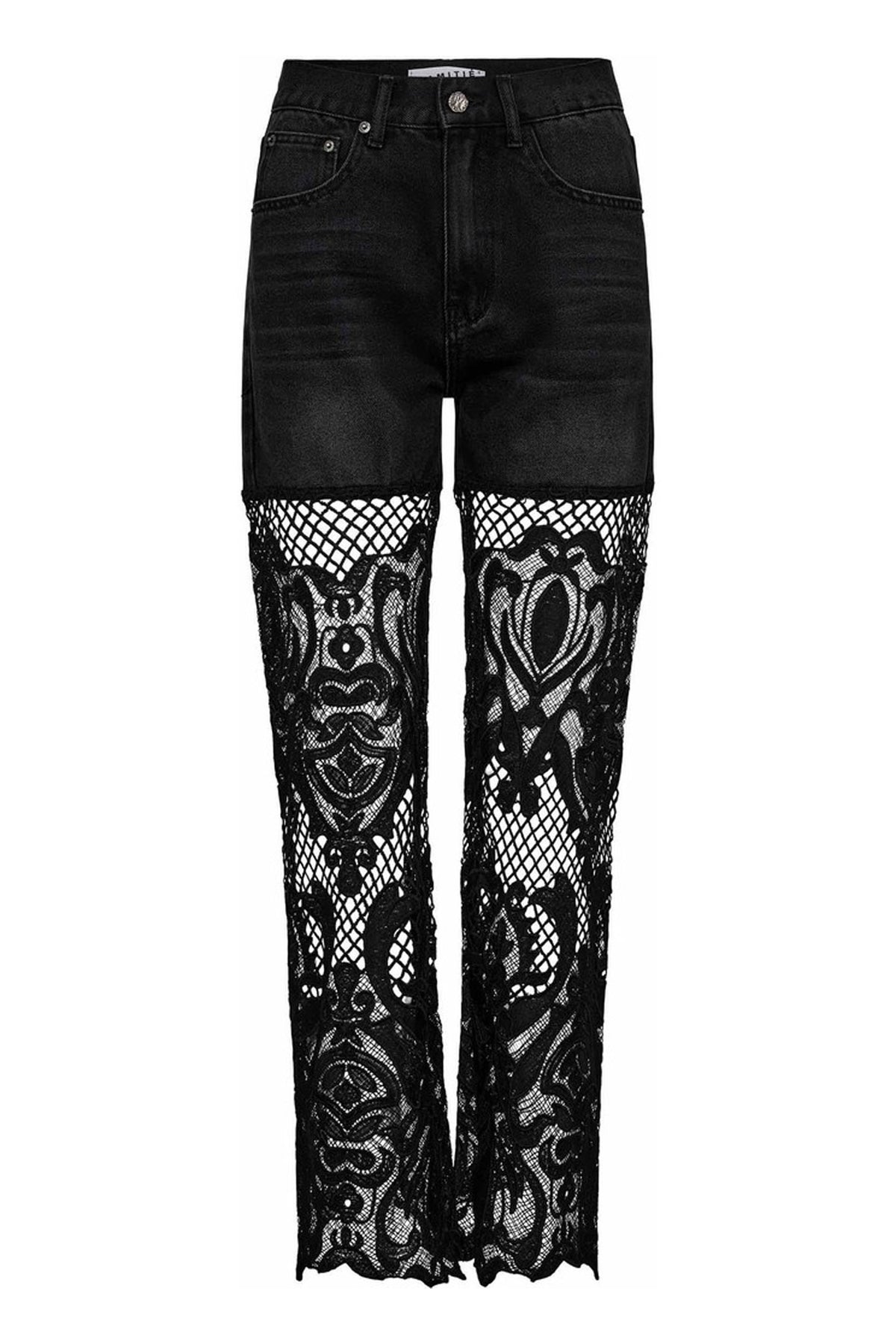 Lace Jeans Svart - HL10361
