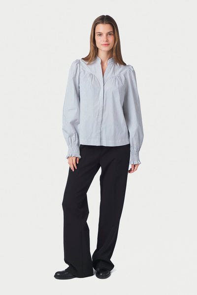 Astrida Stripe Stone Blouse White - 167292 Thumbnail