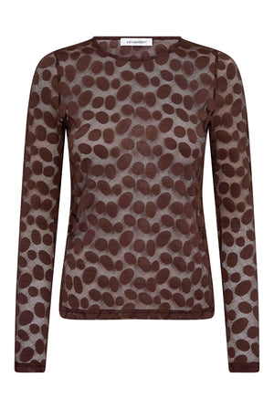 PenolaCC O-Neck Blouse 20002-Brown - 500266