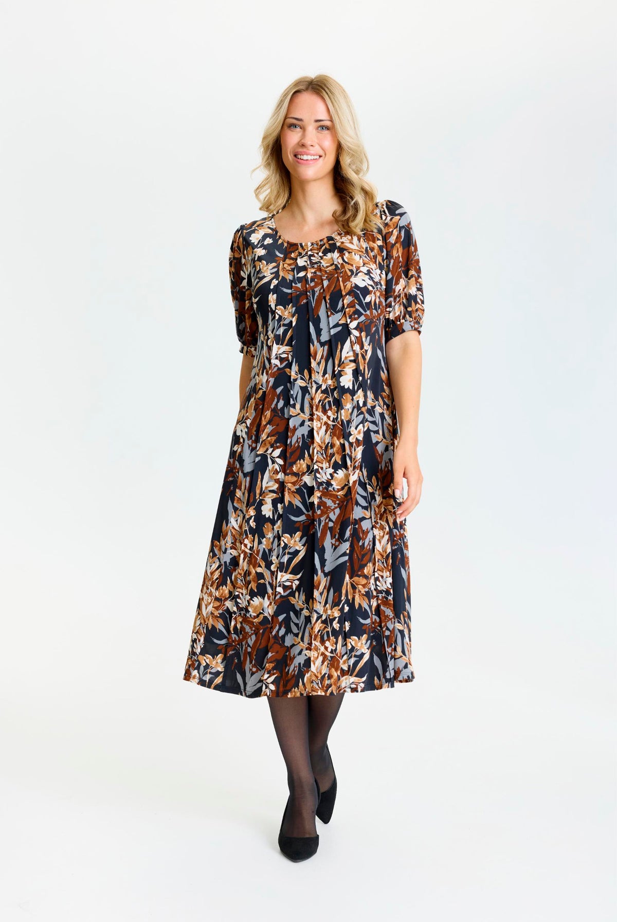 Lucette klänning 1/2 ärm SVART - 17335